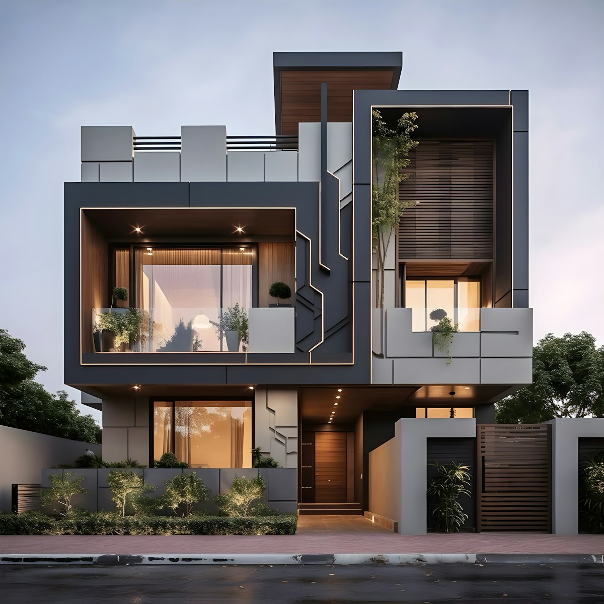 Modern residential building under construction